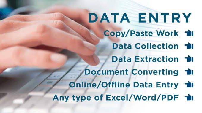 Data Entry Typing Work,Copy Paste Data Work, PDF file convert into Word,Ms Word Typing Work,Ms Excel Typing Work,PowerPoint Presentation,Excel