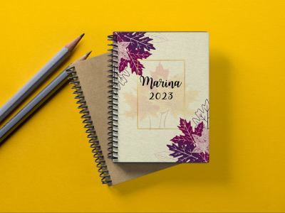 Notebook and journal cover design and page design