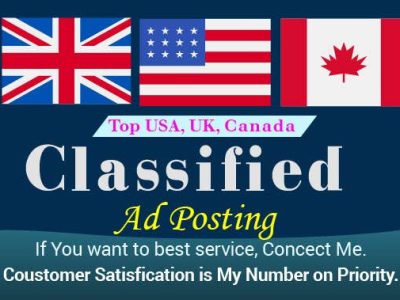 I will do 60 high quality classified ad posting in USA