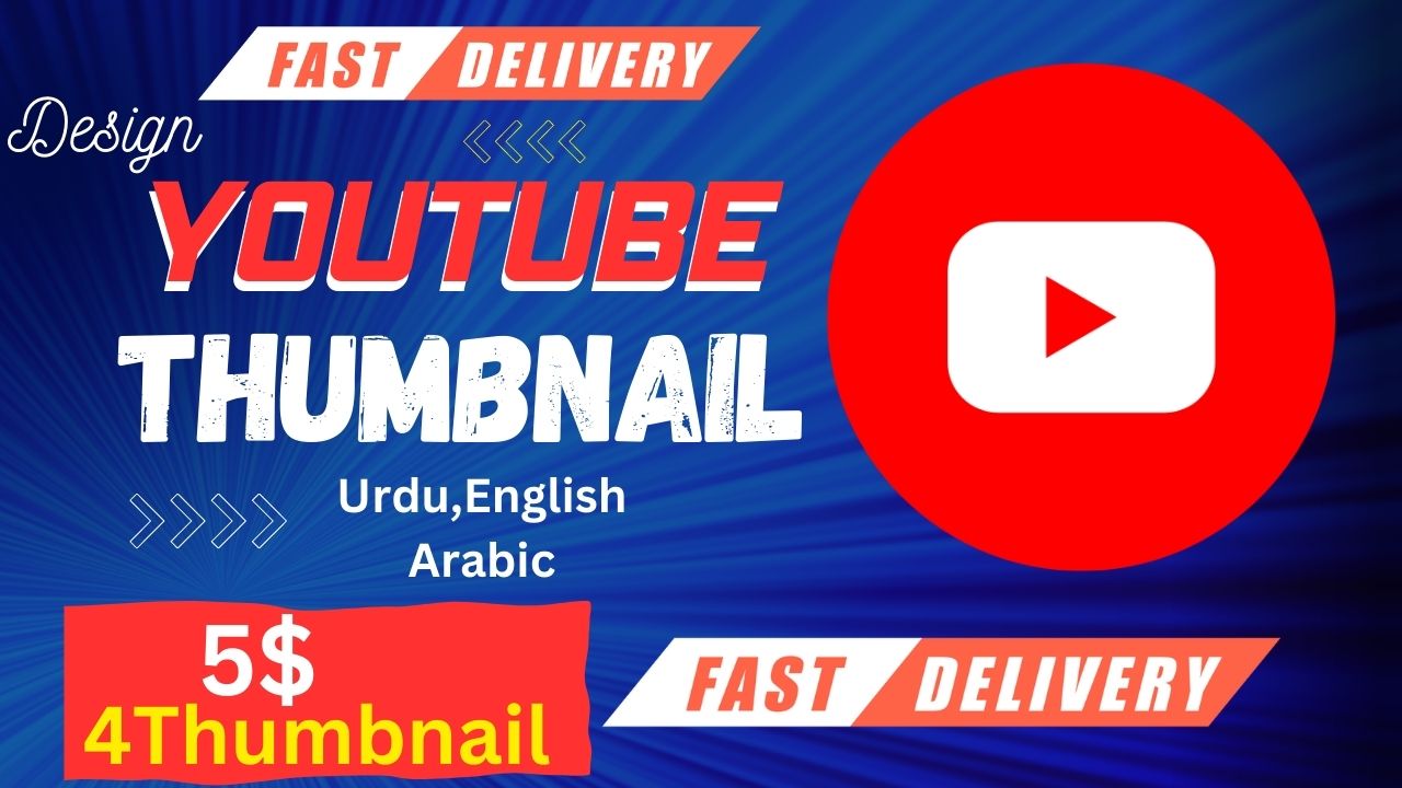 YouTube Thumbnail Creater Fast Delivery
