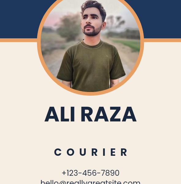Professional Courier Boy ID Card