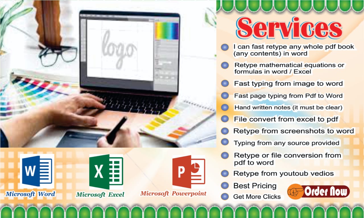 I will do typing jobs, data entry and retype scanned documents