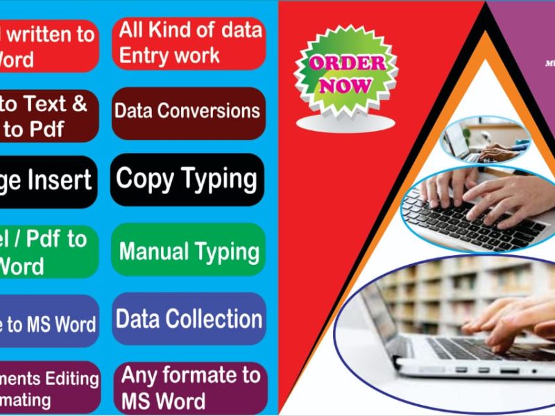 I will do typing jobs, data entry and retype scanned documents