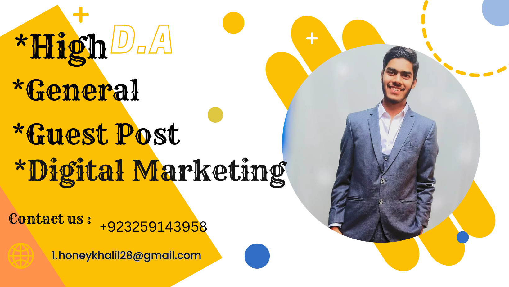 I am an SEO specialist. I'll provide guest posting