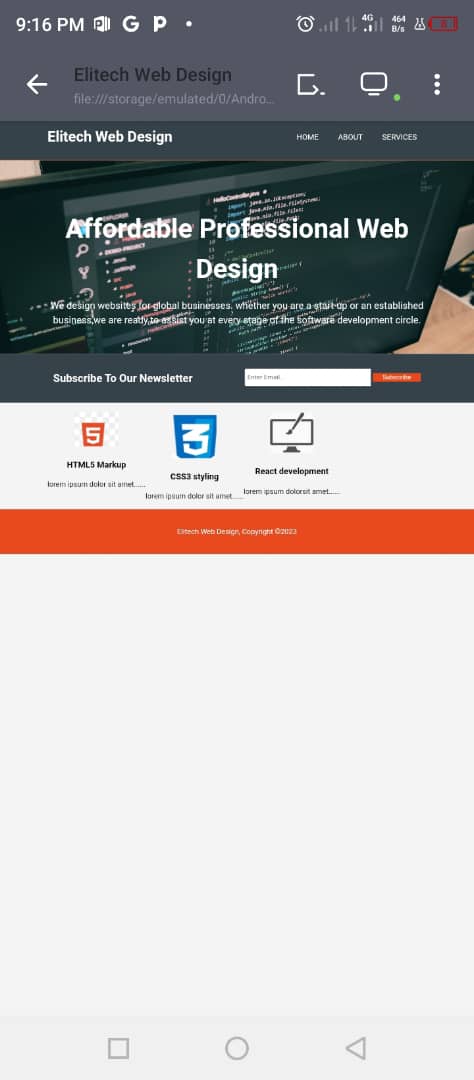 Website design
