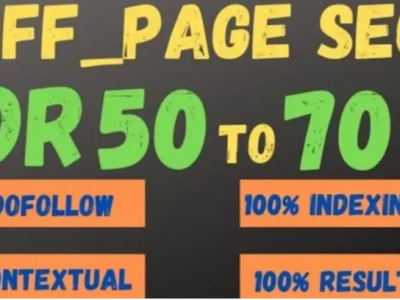 Provide DR 50 to 70 do follow backlinks for off page seo
