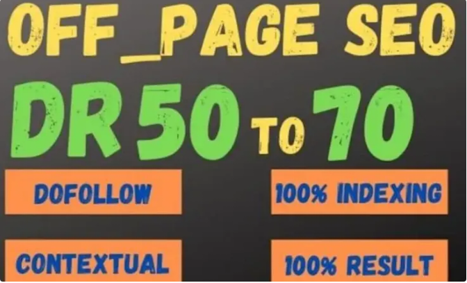 Provide DR 50 to 70 do follow backlinks for off page seo