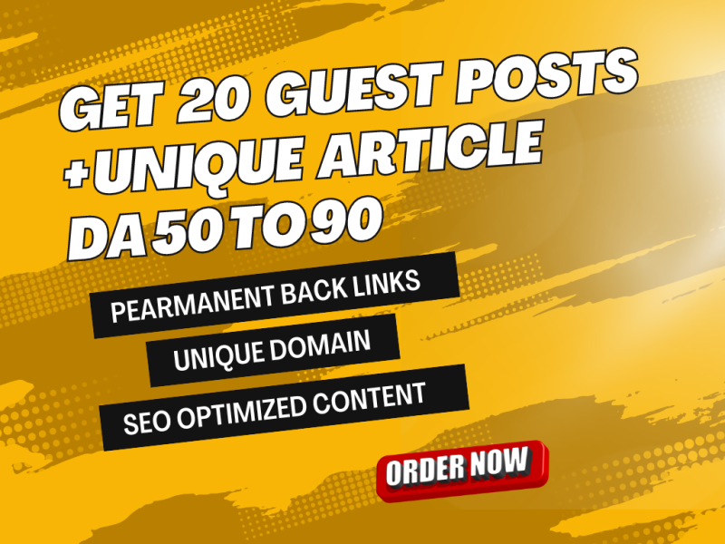 I will Provide Guest Post on High Authority Sites
