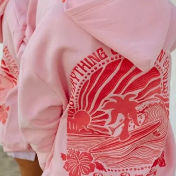 pink puff hoodie