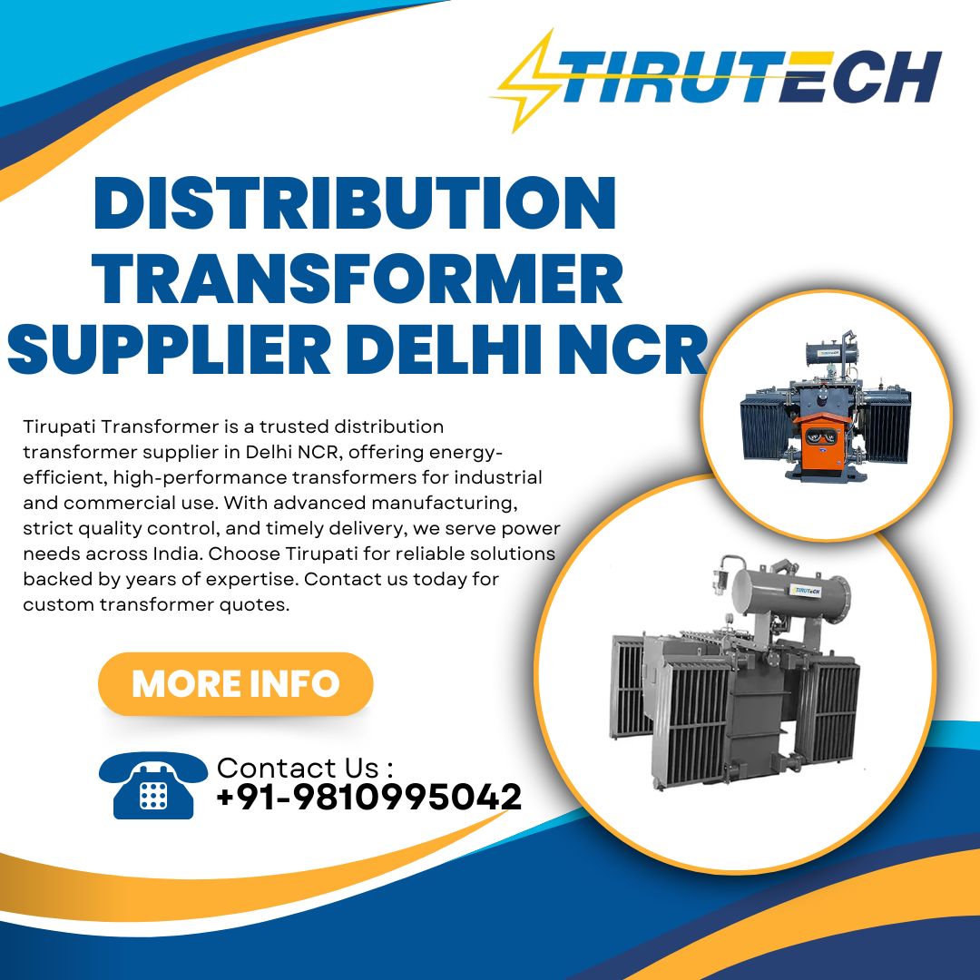 Buy Distribution Transformers in Delhi NCR | Tirupati Transformers Exporter Dubai