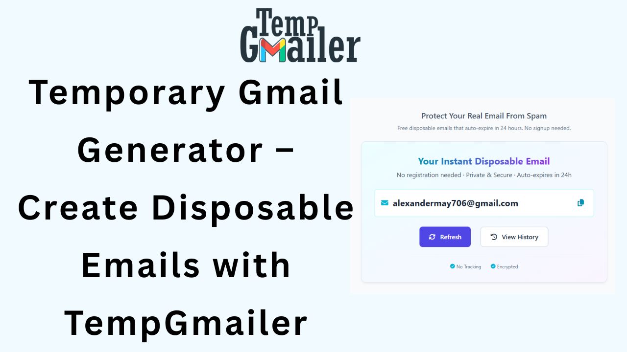Temporary Gmail Generator — Create Disposable Emails with TempGmailer