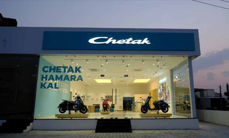 bajaj electric scooter showroom
