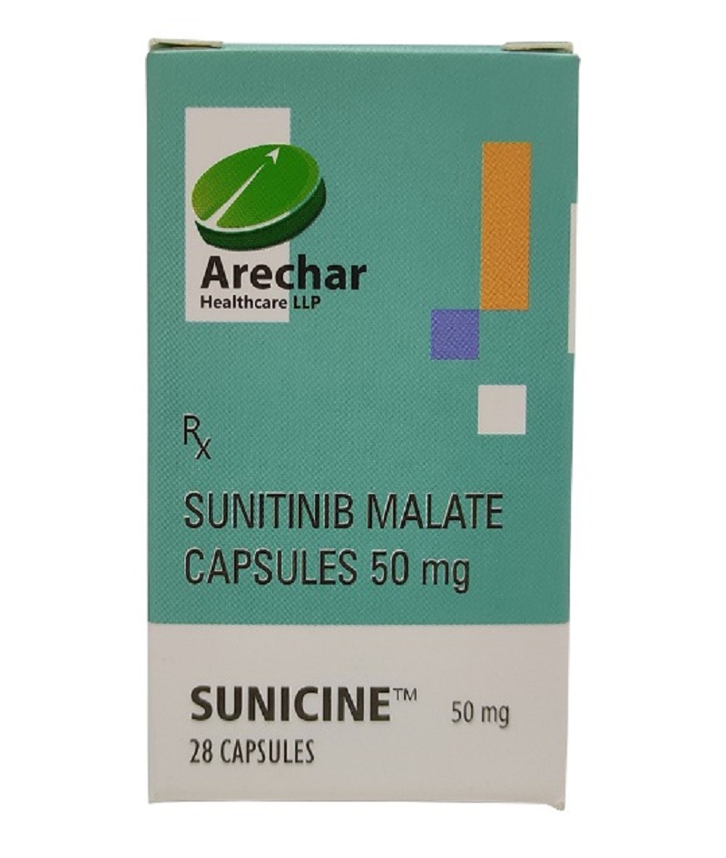 Treat types of cancer with Sunitinib 50 mg Capsule