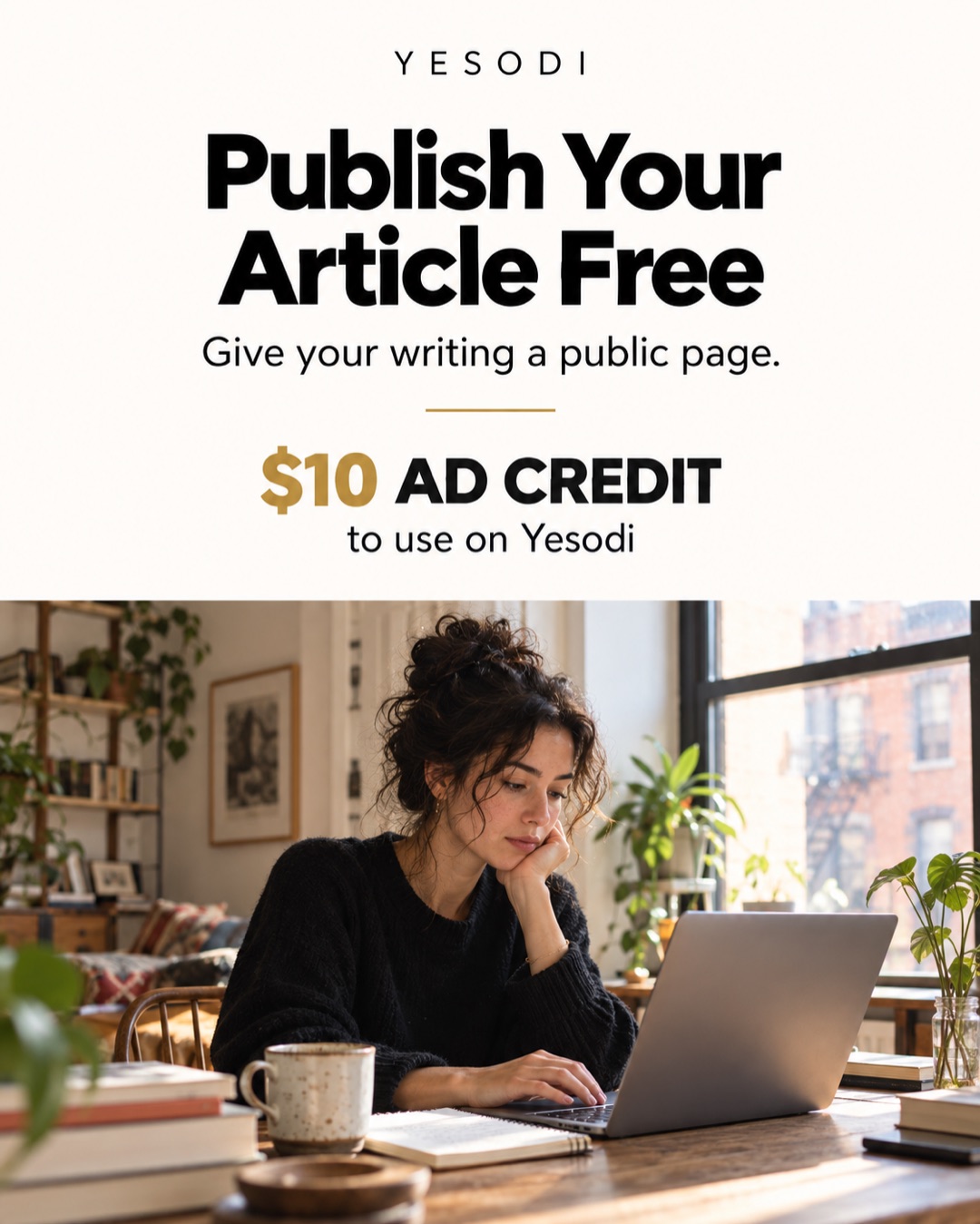 Yesodi | Publish Your Article Free and Get a Public Page Found on Google and AI Search